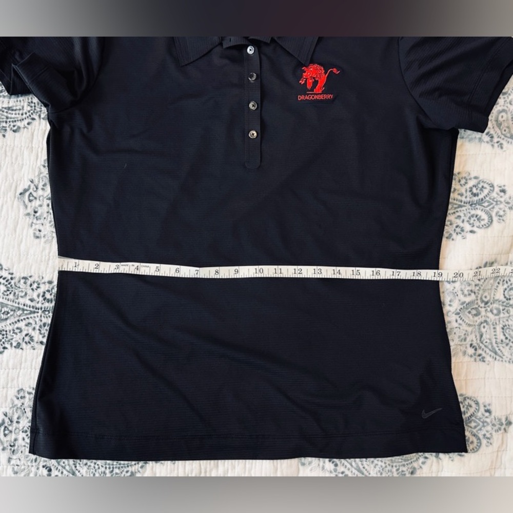 Nike Golf Women's Large Black Dri-FIT Polo Shirt Dragonberry Embroidered - Picture 8 of 10